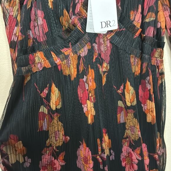 DR2 Sutton Floral Tulle Long Sleeve Dress Size M - Picture 7 of 9